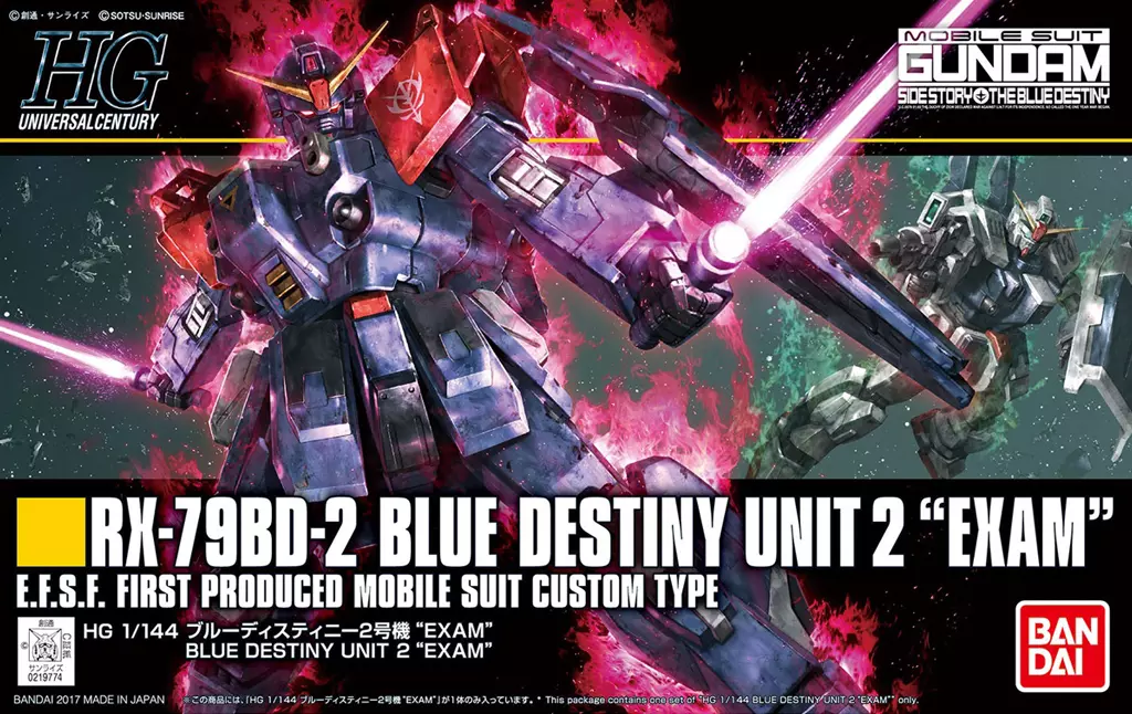 Box Art – RX-79BD-2 Blue Destiny Unit 2 “Exam”